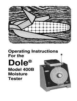 dole 400 moisture tester manual